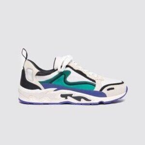 Sandro Paris Women's Green Purple Flame Sneakers